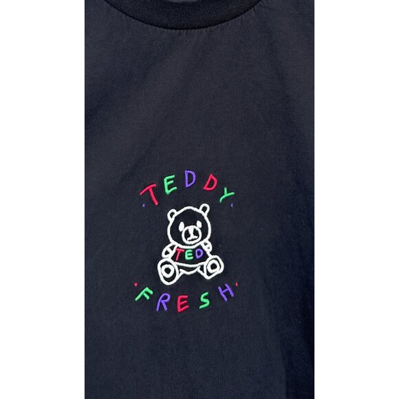 Teddy Fresh Shirt Sz S Bear Embroidered Grunge Streetwear - Picture 2 of 6